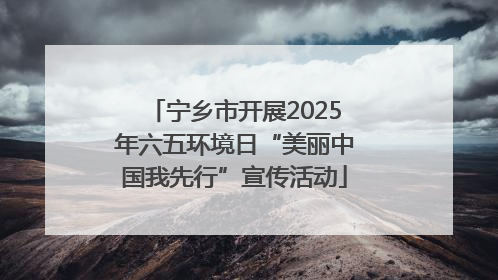宁乡市开展2025年六五环境日“美丽中国我先行”宣传活动